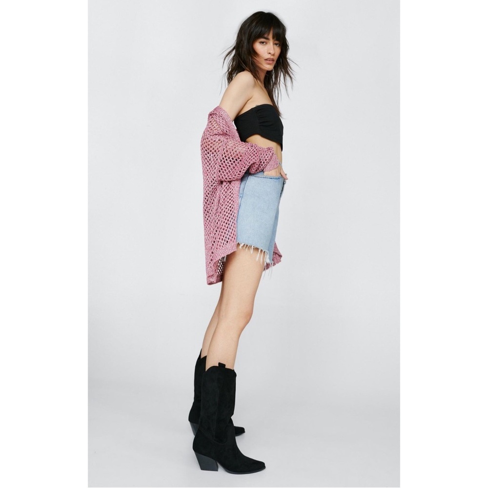 Nasty Gal Faux Black Suede Boots